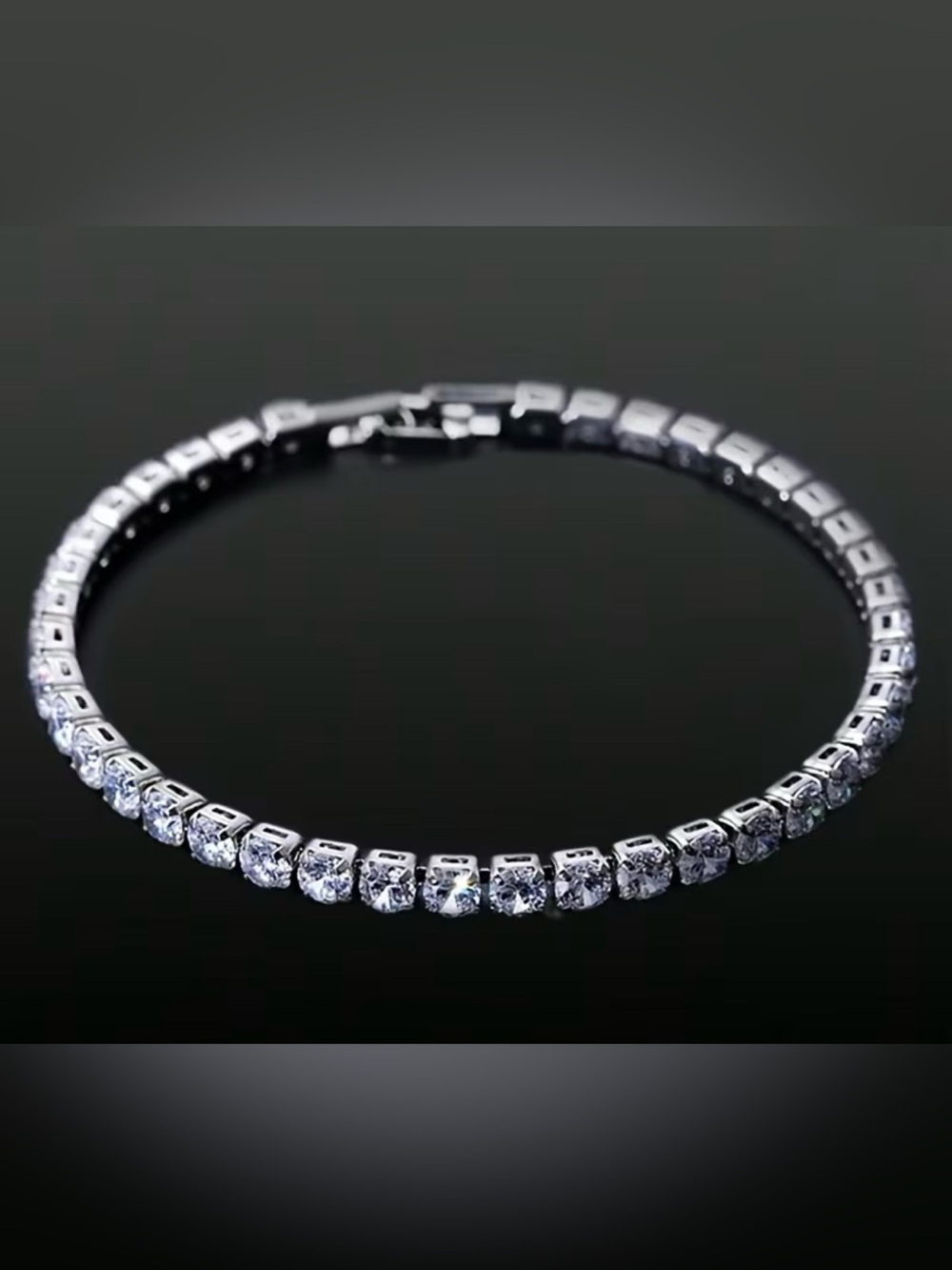 💎 New Non Tarnish Stainless Steel & Cubic Zirconia Tennis Bracelet